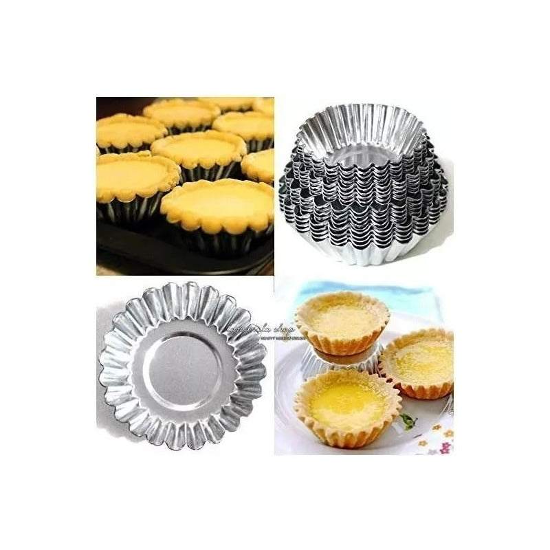 Pack 12 Molde Mini Tartaleta Tarta Moldes Para Reposteria