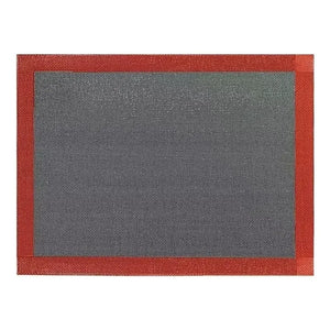 4 Lamina Silicona Tapete Horno Microperforado Silpat 30x40cm Negro/rojo