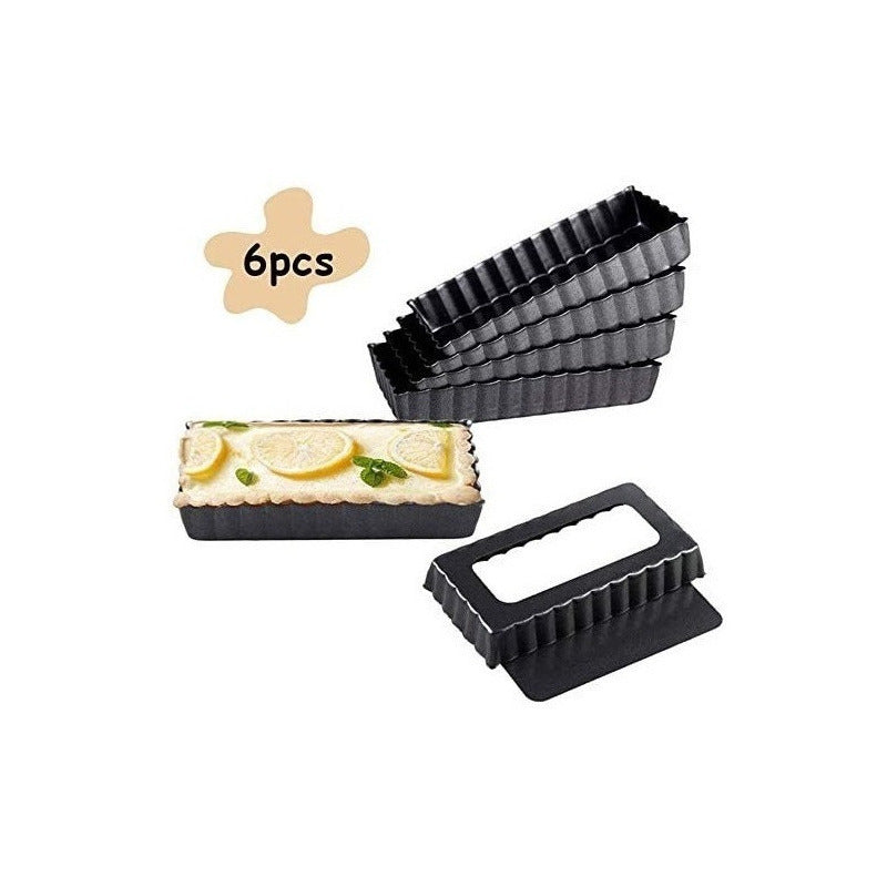 Pack X6 Moldes Desmontables Moldes Rectangular Individual Gris