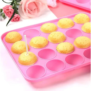 Moldes Silicona Queque Moldes Reposteria Cake Pops 20cav Molde De Silicona Esfera Moldes De Silicona Reposteria Moldes... Rosa / Molde Cake Pop 20 Cav