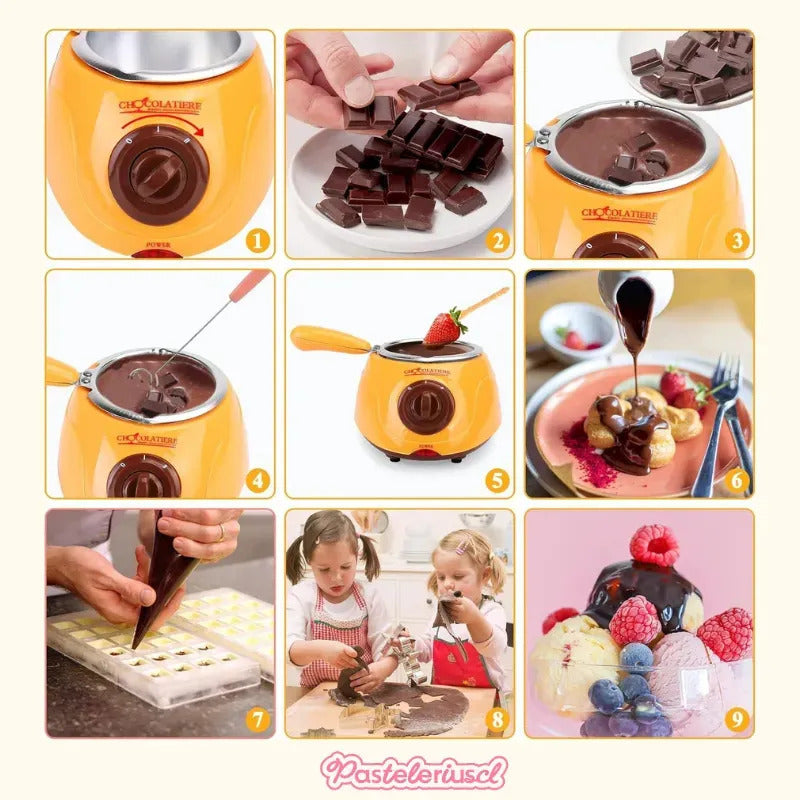 Maquina Para Derretir Chocolate Fondue Chocolate Máquina Calentadora Para Chocolate Olla Fondue Maquina Para Derretir... Amarillo