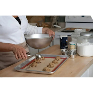 Tapete De Silicona Lamina De Silicona Tapete Horno 30x40cm Lamina De Galletas Alfombrillas Para Hornear Silicona Para... Beige/rojo