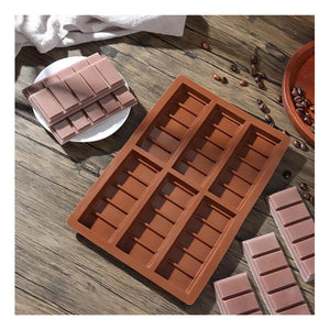 Moldes De Chocolate Rectangular Tableta Barra De Silicona 6 Bar Color Marrón Pasteleriacl