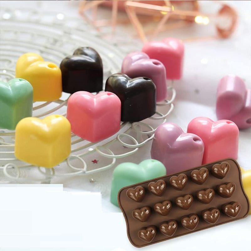 Moldes Para Chocolates Moldes Chocolates Corazon Silicona Marrón