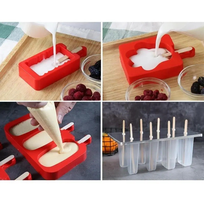 Pack X100 Palos Madera Paletas Palitos Helado Palos Helado  Crema