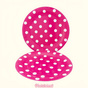 10 Platos Desechables Platos Cumpleaños Platos De Papel 18cm Fucsia