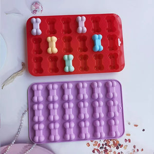 Pack X2 Molde De Silicona Moldes Silicona Moldes Huesito 18c