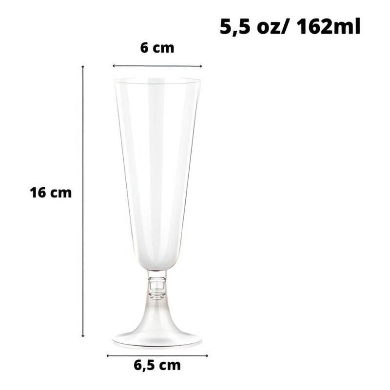 80 Copas Champagne Copa Acrilico Flauta Copas Champaña 5oz Transparentes