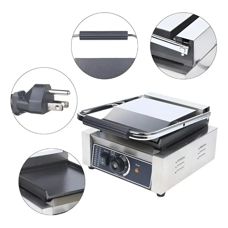 Sandwichera Industrial Maquina Para Sandwiches Panini 2200w Sandwichera Eléctrica Plancha Sandwichera Maquina Panini Sanduchera Plancha Panini Plancha Tostadora Sandwichera Panini Pasteleriuscl