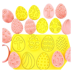 Set X4 Cortador Galleta Huevos Pascua Cortadores Galletas