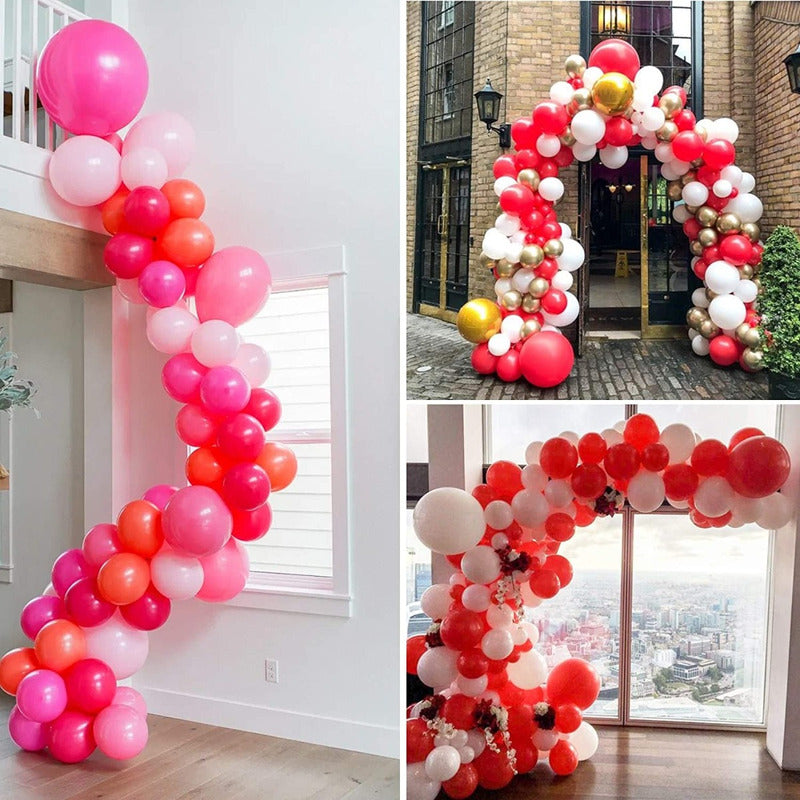 Pack 25 Set De Cumpleaños Globos Cumpleaños Globo Metalizado Rojo Redondo