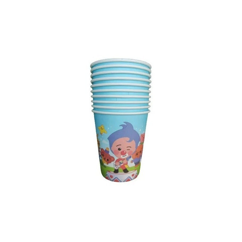 X10 Vasos Desechables Decoración Vaso Cumpleaños Plim Plim