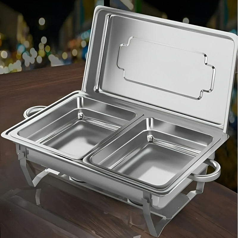 Chafer Bufetera Doble Buffet Ollas Vaporeras Chafing 5 Lts Bufetera Chafer 2 Depositos