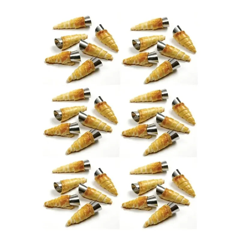 Pack X36 Cono Molde Para Cannoli Cachito Croissant Pan Danes