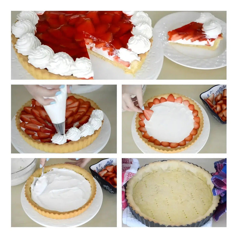 Pack3 Moldes Desmontables Molde Desmontable Tarta 26 28 30cm Moldes De Pies Molde Kuchen Desmontable Tarta Kuchen Queque Molde Para Pies Postres Con Parte Inferior Extraíble Resistentes Pasteleriuscl
