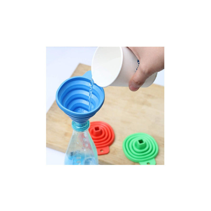 Embudo Plastico Embudo De Silicona Plegable Embudos Plegable Azul