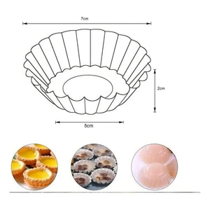 Pack X24 Moldes Tartaleta Desmontable Individual 10,5cm Molde Resistentes Para Tartaletas Moldes De Kuchen Mini... Gris