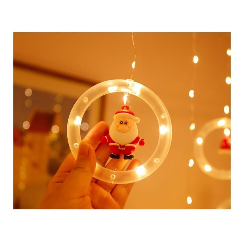 Cascada Guirnaldas Navidad Luces Guirnalda Luces Navideñas