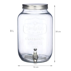 Dispensadores De Bebidas Jarro De Vidrio Jarra Sobremesa 8l