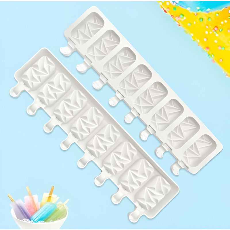 Moldes De Silicona Para Helados Molde Paletas Helado 8c 445 Blanco