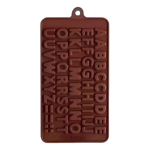 Moldes Chocolate Moldes De Silicona Molde Doble Abecedario Molde De Chocolate Molde De Silicona Moldes De Silicona Fácil... Marrón Claro