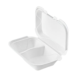 100 Bandeja Plumavit Bandejas Para Servir C/ Division 22cm