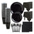 Set Cumpleaños Vaso Servilleta Plato Desechable 20 P/p Negro