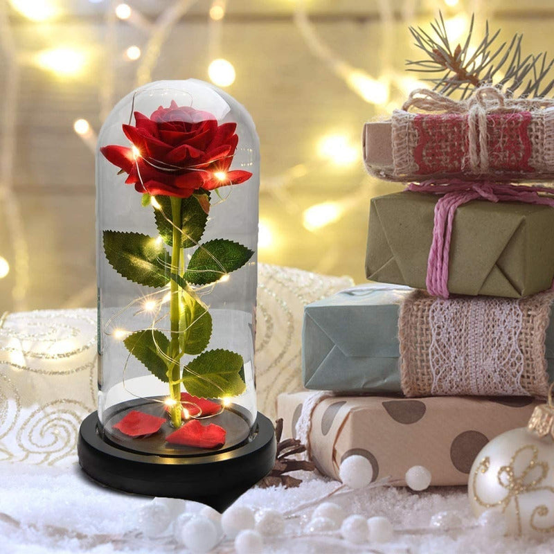 2 Rosas Eternas Rosa Eterna Rosa Preservada Led San Valentin