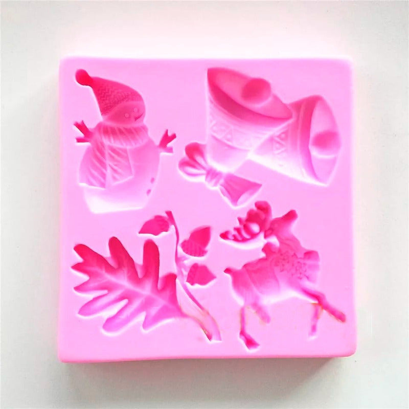 Molde De Silicona Molde Campanas Molde Fondant Reno Bellota  Rosa 2305