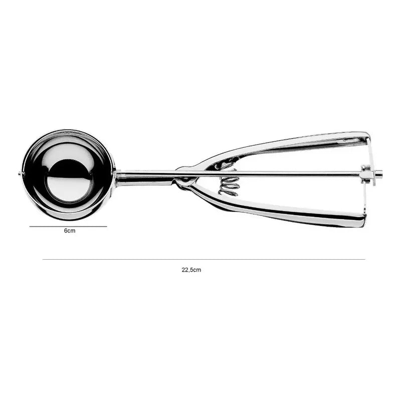 Pack X3 Cucharas Helado Cuchara Helado Cuchara De Helado 6cm Cuchara Profesional Para Helados Con Liberación De Gatillo... Plateado