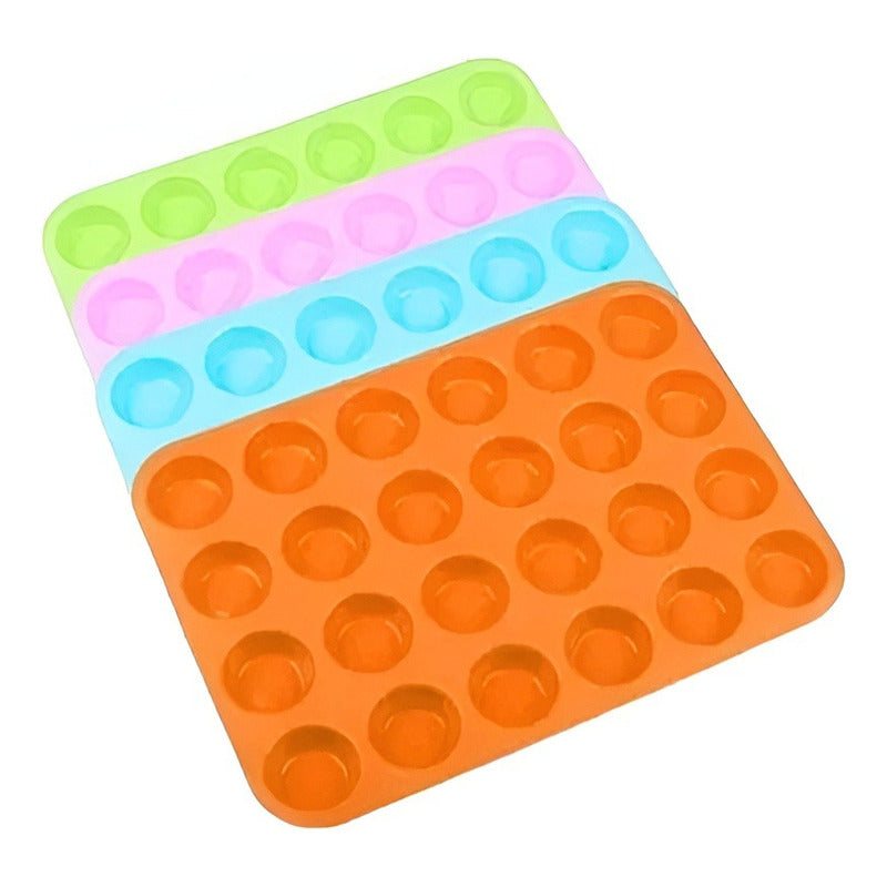 Molde Cupcakes 24 Mini Cupcakes Molde Para Tortas Reposteria Multicolor
