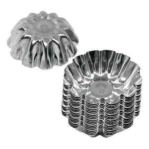 Pack X6 Molde Mini Tartaleta Moldes Tarta De Coctel Individual Flor 5.5 Color Gris Pastelería Cl