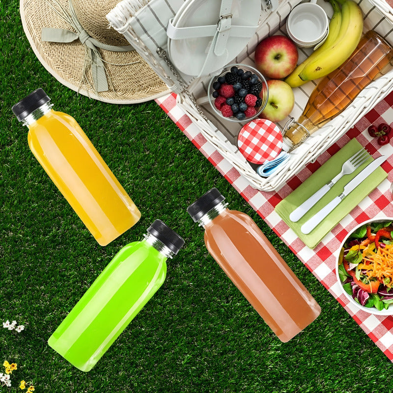 6 Botellas Plasticas Transparentes Botella Con Tapa 500ml Tranasparente