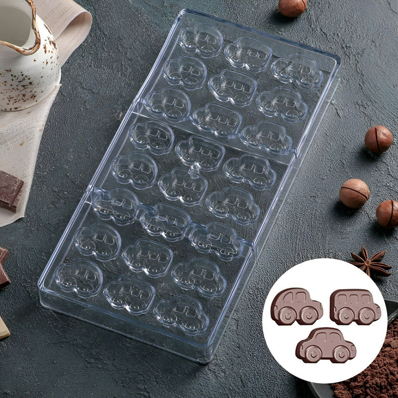 Moldes Policarbonato Molde Para Chocolate Molde Autos 24 Cav Transparente / Molde Policarbonato Autos 24 Cav