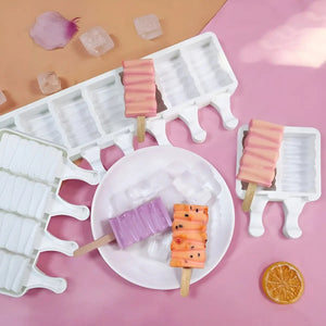 Moldes De Silicona Para Helados Molde Paletas Helado 8c 446 Color Blanco