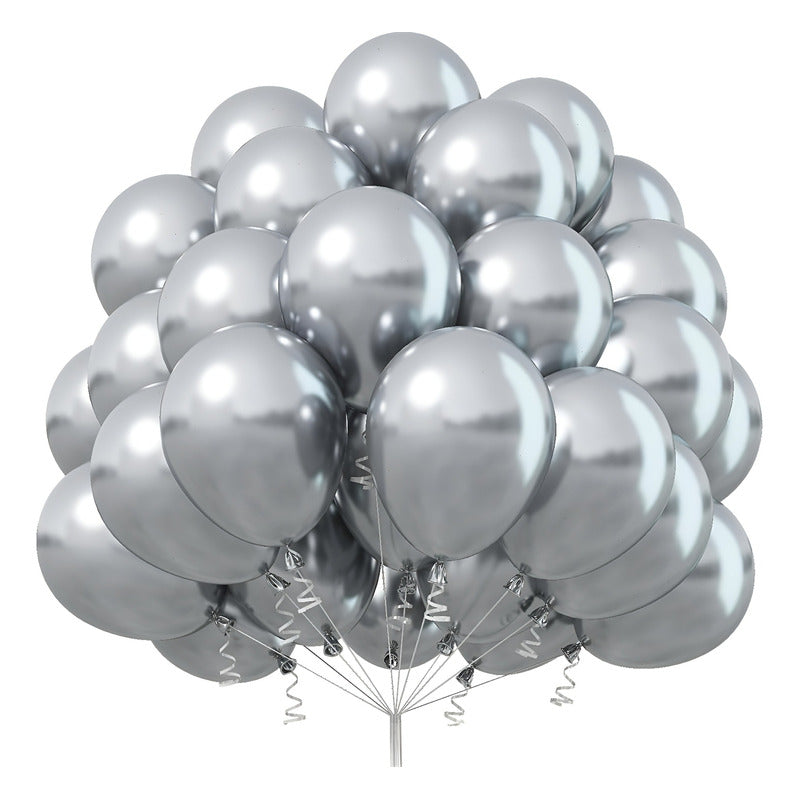 50 Globos De Cumpleaños Decoracion Globos Set De Globos 25cm Gris Globos De Cumpleaños
