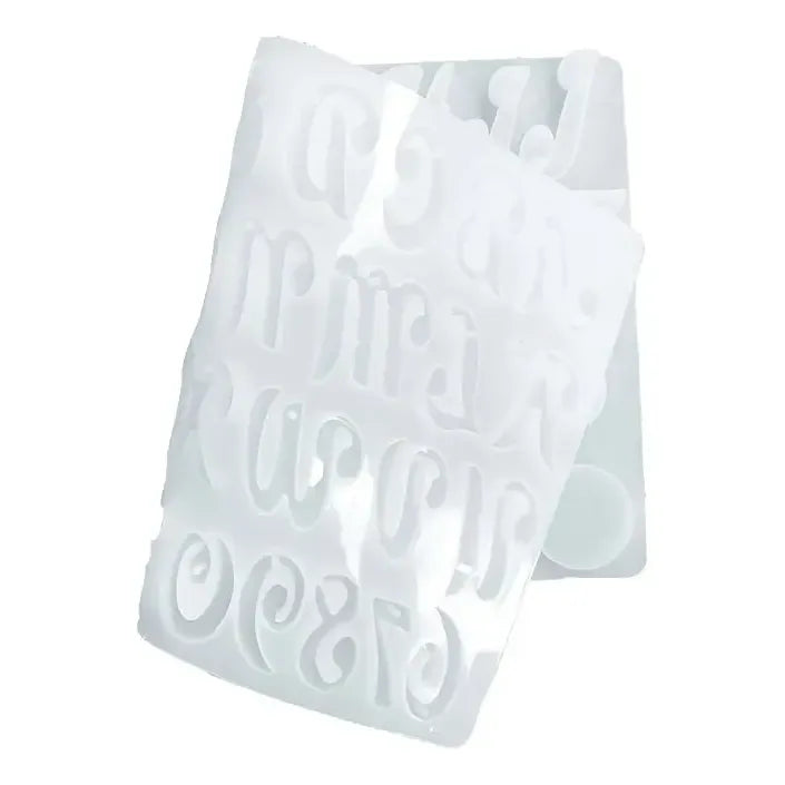 Molde Silicona Moldes Resina Letra Molde De Silicona 41cavid Transparente