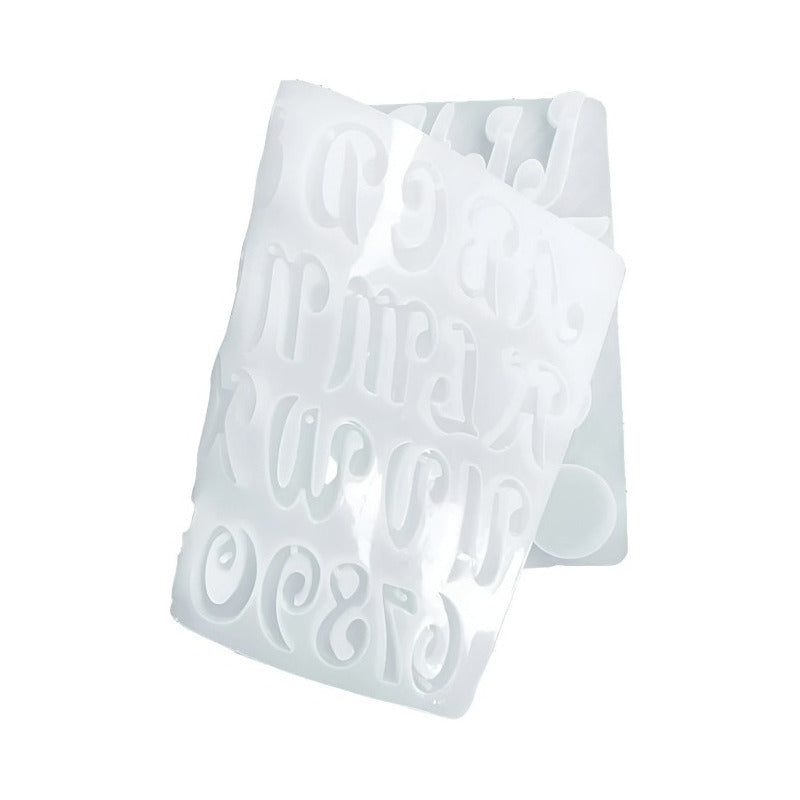 X2 Molde Silicona Moldes Resina Letra Molde De Silicona 41 Transparente 41 Cavid