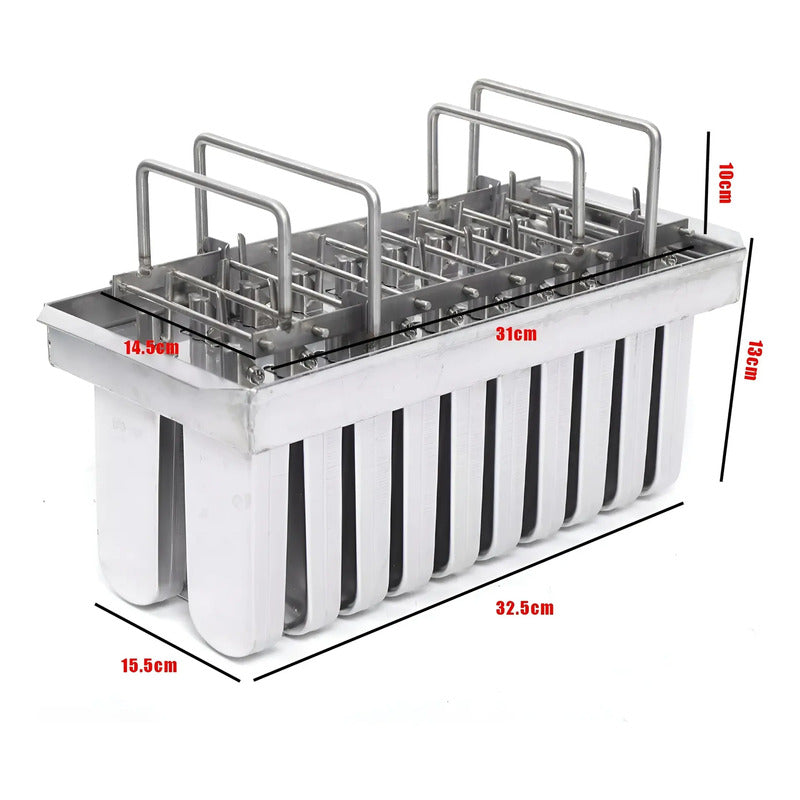 Molde Helados Moldes Reposteria Moldes De Aluminio 20cav Plateado / Molde Helado Aluminio 20cav