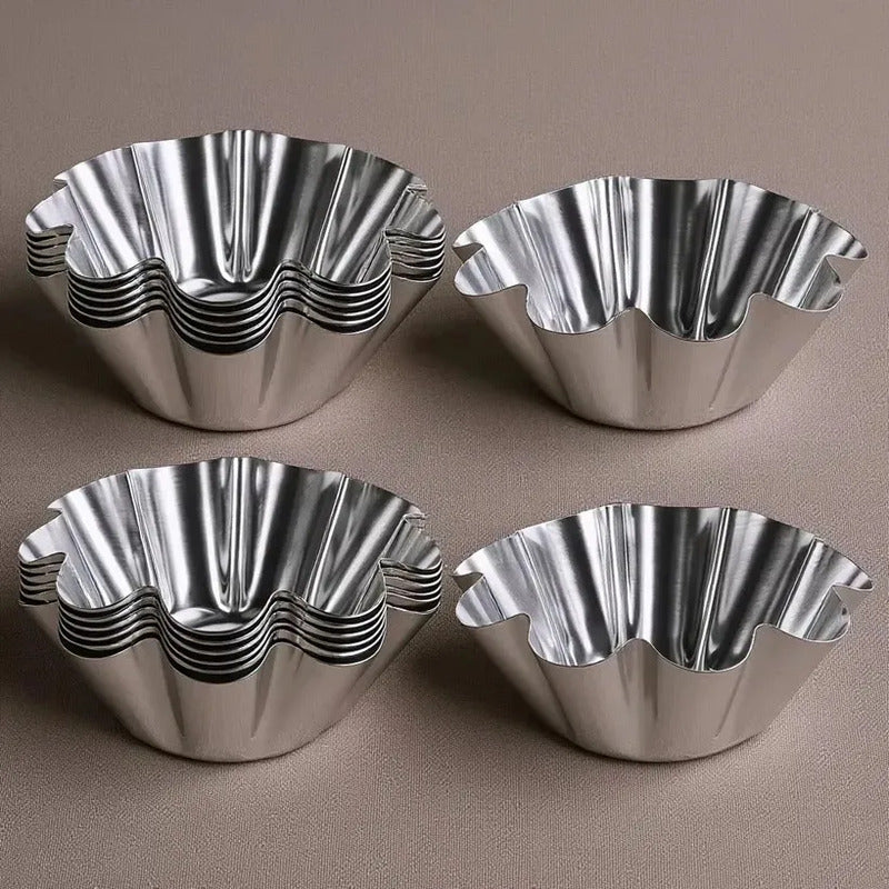 Pack X12 Molde Mini Tartaleta Tarta Moldes Aluminio 4,5cm Molde Tartaleta Molde Aluminio Molde De Tarta Molde Tartaleta Molde Mini Kuchen Resistentes Mini Tartaletas Pies Postres Pasteleriuscl Gris