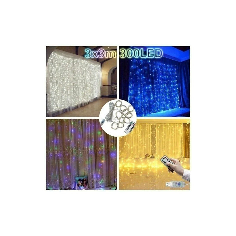 Cortina De Luces Led Cortina Luces Luces Navidad Led Control
