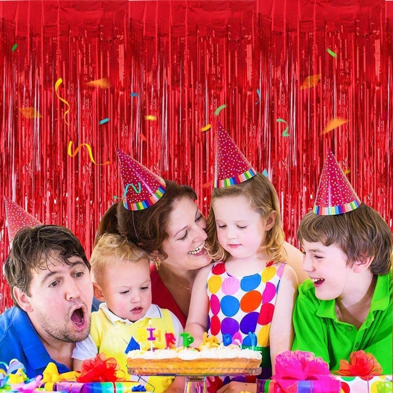 Cortina Guirnaldas Cumpleaños Guirnalda Cumpleaños Rojo 2m Rojo 101074