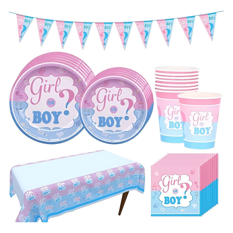 Vasos Set Decoración Revelacion De Genero Decoracion Fiestas Multicolor