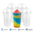 100 Vasos Plasticos Desechables Vaso Tapa Domo Sin Hoyo 20oz