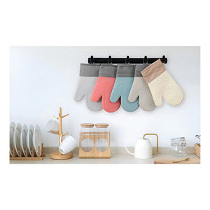 X2 Guante Silicona Para Horno Toma Olla Guantes Cocina 27 Cm Protector De Silicona Agarradera Para Horno Turquesa... Guantes Silicona 27cm