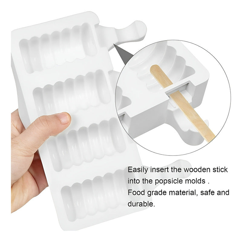 Moldes De Silicona Para Helados Molde Paletas Helado Pale395 - Blanco 92049