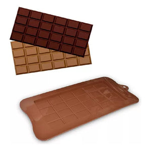 Pack 2 Moldes De Chocolate Molde Barra De Chocolate Silicona Color Marrón