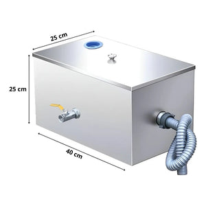 Trampa De Grasa Camaras Desgrasadoras Trampa Grasa Comercial Trampa Grasas Industrial Doméstica Desegrasadora Cocina Acero Inoxidable 40l Separador Agua Aceite Restaurante Lavaplatos Pasteleriuscl