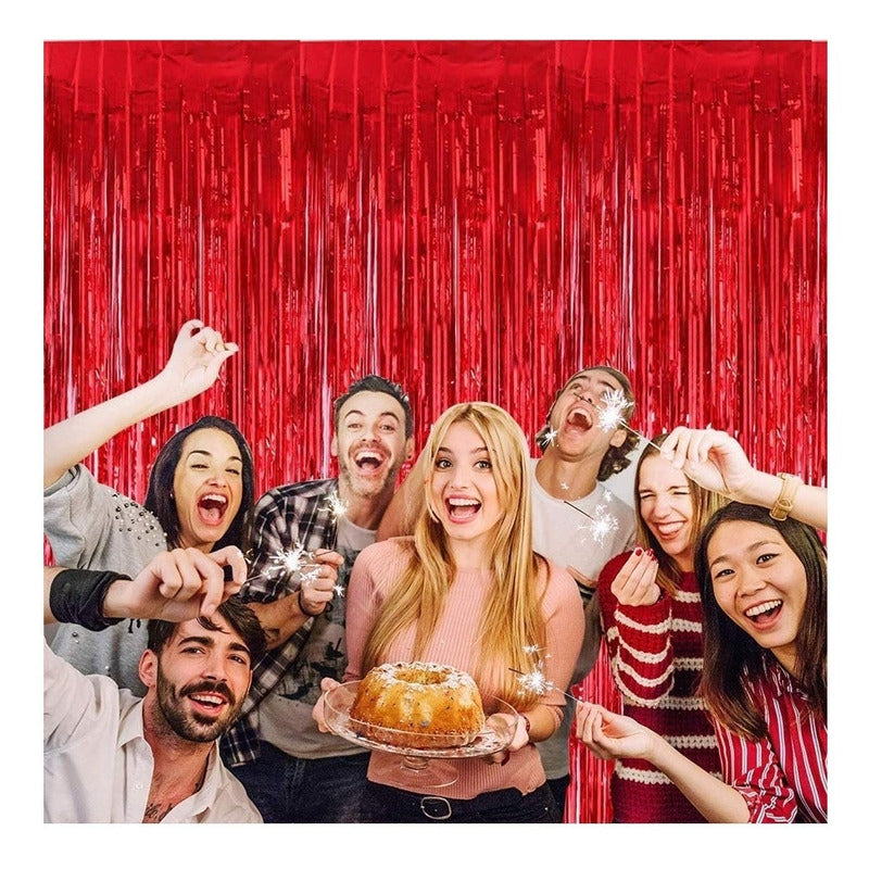 Cortina Guirnaldas Cumpleaños Guirnalda Cumpleaños Rojo 2m Rojo 101074