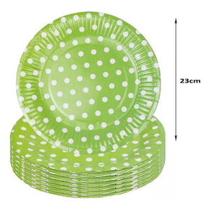Vajilla Desechable Vasos Descartables Servilleta Platos 23cm